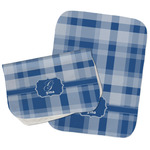 Plaid Burp Cloths - Fleece - Set of 2 w/ Name and Initial