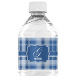 Plaid Water Bottle Labels - Custom Sized (Personalized)