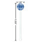 Plaid White Plastic 5.5" Stir Stick - Round - Dimensions