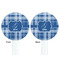 Plaid White Plastic 7" Stir Stick - Double Sided - Round - Front & Back