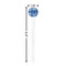 Plaid White Plastic 7" Stir Stick - Round - Dimensions