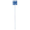 Plaid White Plastic Stir Stick - Double Sided - Square - Single Stick