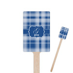 Plaid 6.25" Rectangle Wooden Stir Sticks - Double Sided (Personalized)