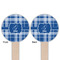 Plaid Wooden 6" Food Pick - Round - Double Sided - Front & Back