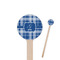 Plaid Wooden 7.5" Stir Stick - Round - Closeup