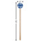 Plaid Wooden 7.5" Stir Stick - Round - Dimensions