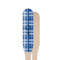 Plaid Wooden Food Pick - Paddle - Single Sided - Front & Back