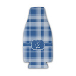 Plaid Zipper Bottle Cooler (Personalized)