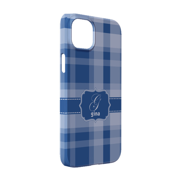 Custom Plaid iPhone Case - Plastic - iPhone 14 (Personalized)