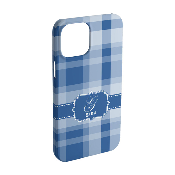 Custom Plaid iPhone Case - Plastic - iPhone 15 (Personalized)