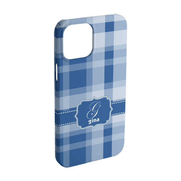 Custom Plaid iPhone Case - Plastic - iPhone 15 Pro (Personalized)