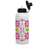 Suzani Floral Water Bottles - Aluminum - 20 oz - White (Personalized)