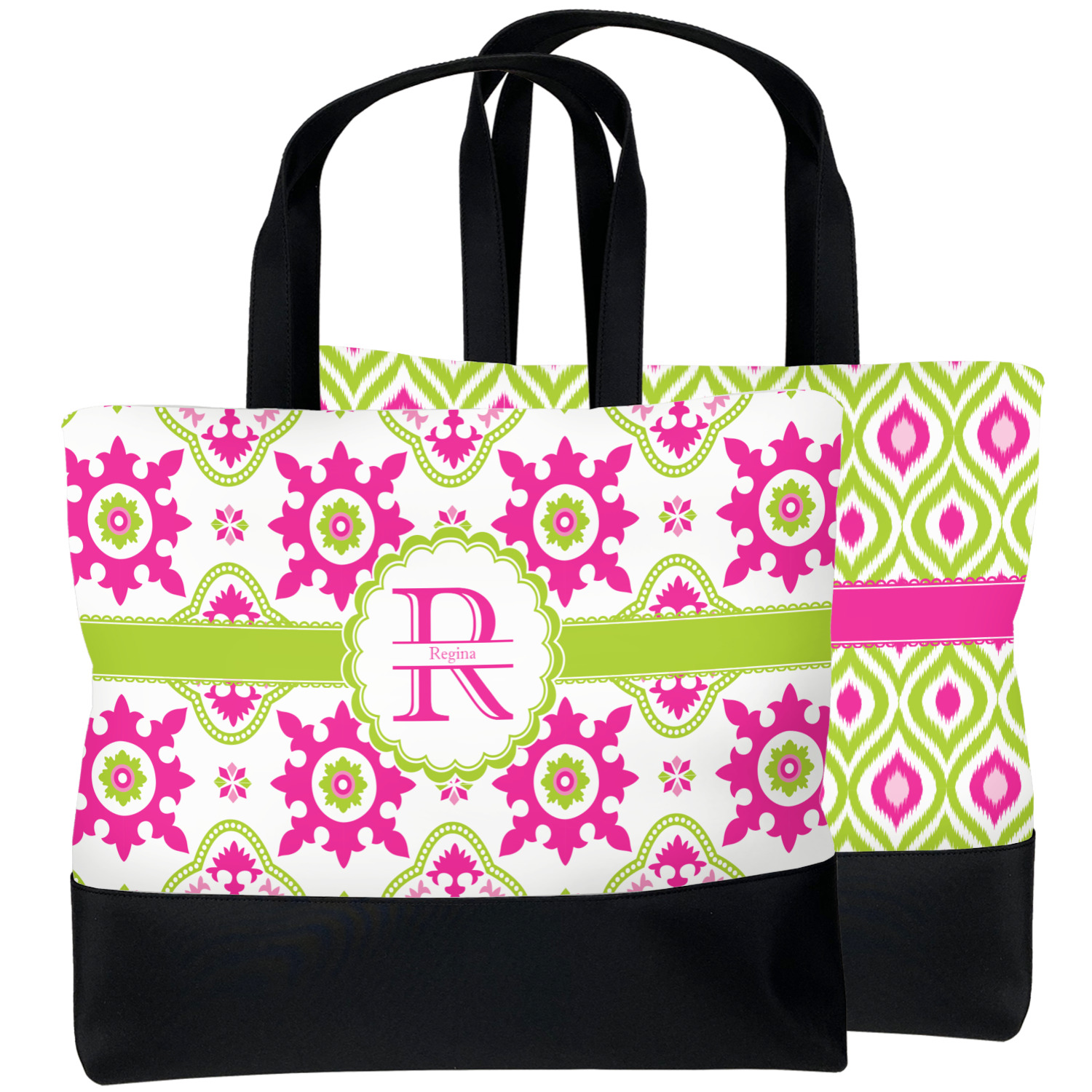 floral beach tote