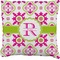 Suzani Floral Burlap Pillow 18"