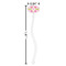 Suzani Floral Clear Plastic 7" Stir Stick - Oval - Dimensions