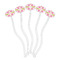 Suzani Floral Clear Plastic 7" Stir Stick - Oval - Fan