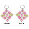 Suzani Floral Diamond Keychain (Front + Back)