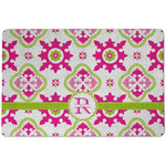 Suzani Floral Dog Food Mat w/ Name and Initial