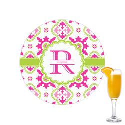 Suzani Floral Printed Drink Topper - 2.15" (Personalized)