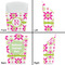 Suzani Floral French Fry Favor Box - Front & Back View