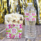 Suzani Floral French Fry Favor Box - w/ Water Bottle