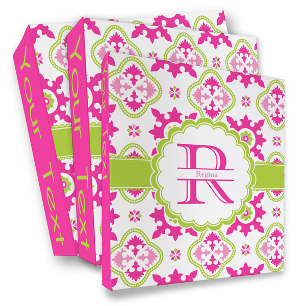 Custom Suzani Floral 3 Ring Binder - Full Wrap (Personalized)