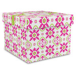 Suzani Floral Gift Box with Lid - Canvas Wrapped - X-Large (Personalized)