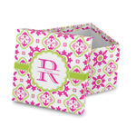 Suzani Floral Gift Box with Lid - Canvas Wrapped (Personalized)