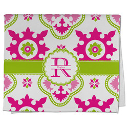 Suzani Floral Kitchen Towel - Poly Cotton w/ Name and Initial