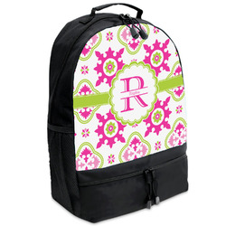 Suzani Floral Backpacks - Black (Personalized)