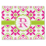 Suzani Floral Single-Sided Linen Placemat - Single w/ Name and Initial