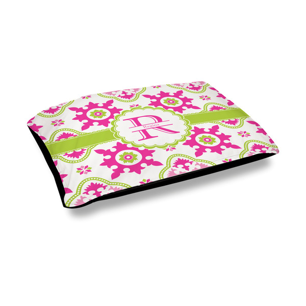 Custom Suzani Floral Outdoor Dog Bed - Medium (Personalized)