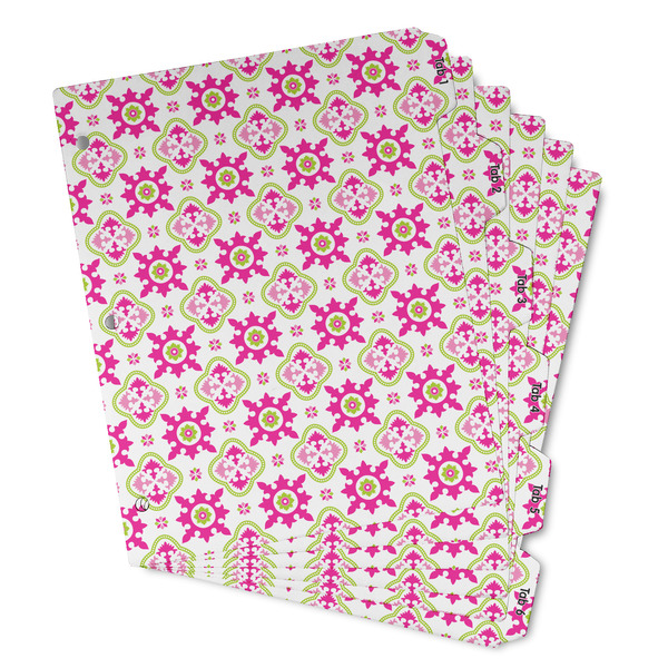 Custom Suzani Floral Binder Tab Divider - Set of 6 (Personalized)