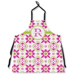 Suzani Floral Apron Without Pockets w/ Name and Initial