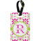 Suzani Floral Personalized Rectangular Luggage Tag