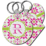 Suzani Floral Plastic Keychain (Personalized)