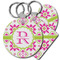 Suzani Floral Plastic Keychains