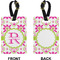 Suzani Floral Rectangle Luggage Tag (Front + Back)