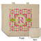 Suzani Floral Reusable Cotton Grocery Bag - Front & Back View