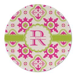 Suzani Floral Round Linen Placemat - Single Sided (Personalized)