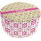 Suzani Floral Round Pouf Ottoman (Bottom)