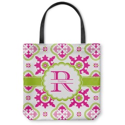 Suzani Floral Canvas Tote Bag - Large - 18"x18" (Personalized)