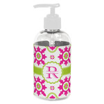 Suzani Floral Plastic Soap / Lotion Dispenser (8 oz - Small - White) (Personalized)