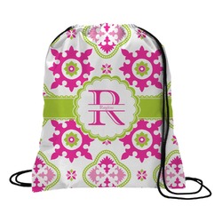 Suzani Floral Drawstring Backpack - Medium (Personalized)