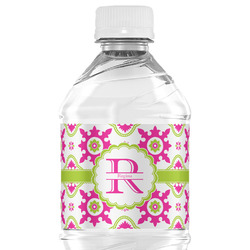 Suzani Floral Water Bottle Labels - Custom Sized (Personalized)