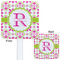 Suzani Floral White Plastic Stir Stick - Double Sided - Approval