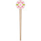 Suzani Floral Wooden 4" Food Pick - Round - Single Pick