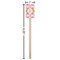 Suzani Floral Wooden 6.25" Stir Stick - Rectangular - Dimensions