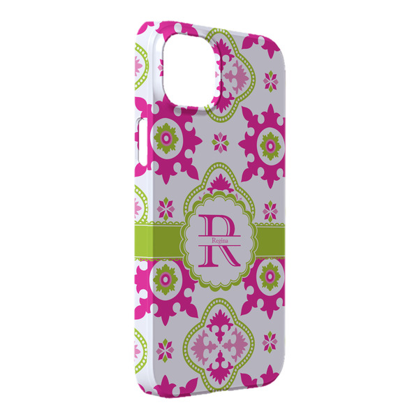 Custom Suzani Floral iPhone Case - Plastic - iPhone 14 Plus (Personalized)