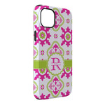 Suzani Floral iPhone Case - Rubber Lined - iPhone 14 Pro Max (Personalized)